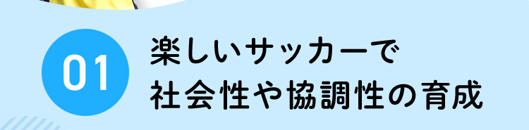 01 楽しいサッカーで社会性や協調性の育成