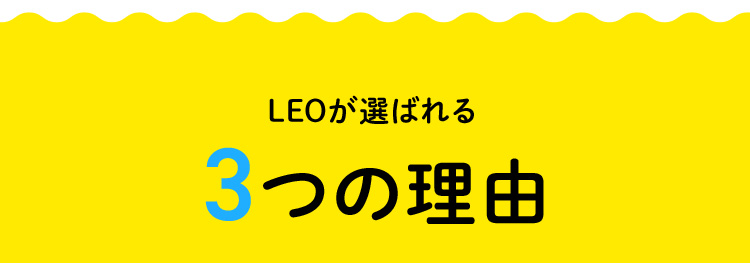 LEOが選ばれる3つの理由